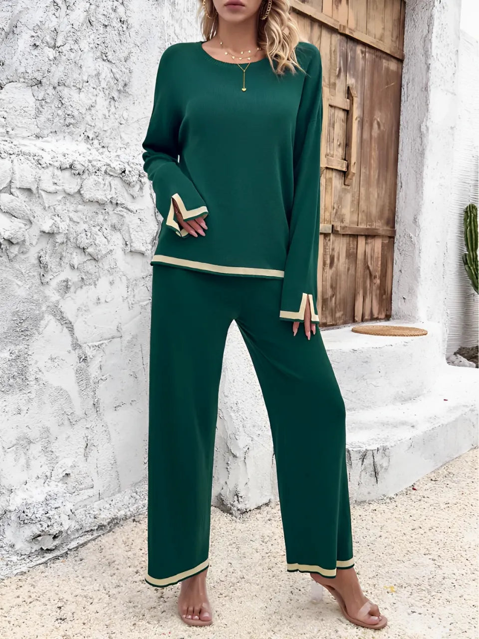 Conjunto com Blusa Mullet de Manga Longa e Calça Cós Elástico - Adele [FRETE FULL]