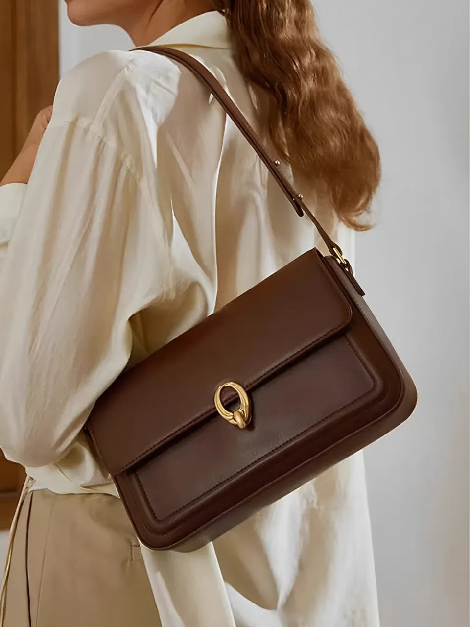 Bolsa Feminina de Ombro em couro PU Sofisticada - Mirna