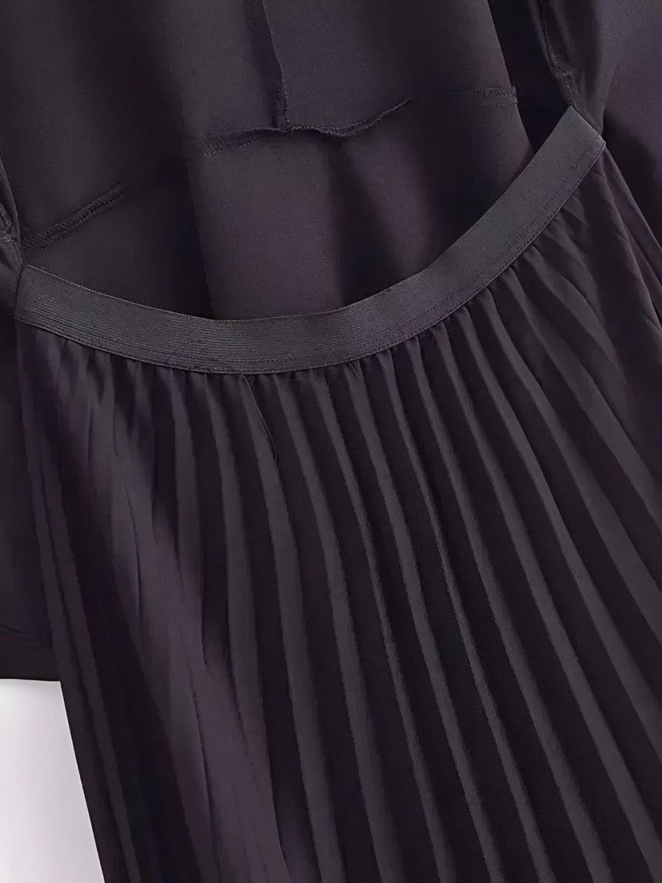 Vestido Midi de Alfaiataria Sem Mangas com Decote V Plissado – Simona [FRETE FULL]