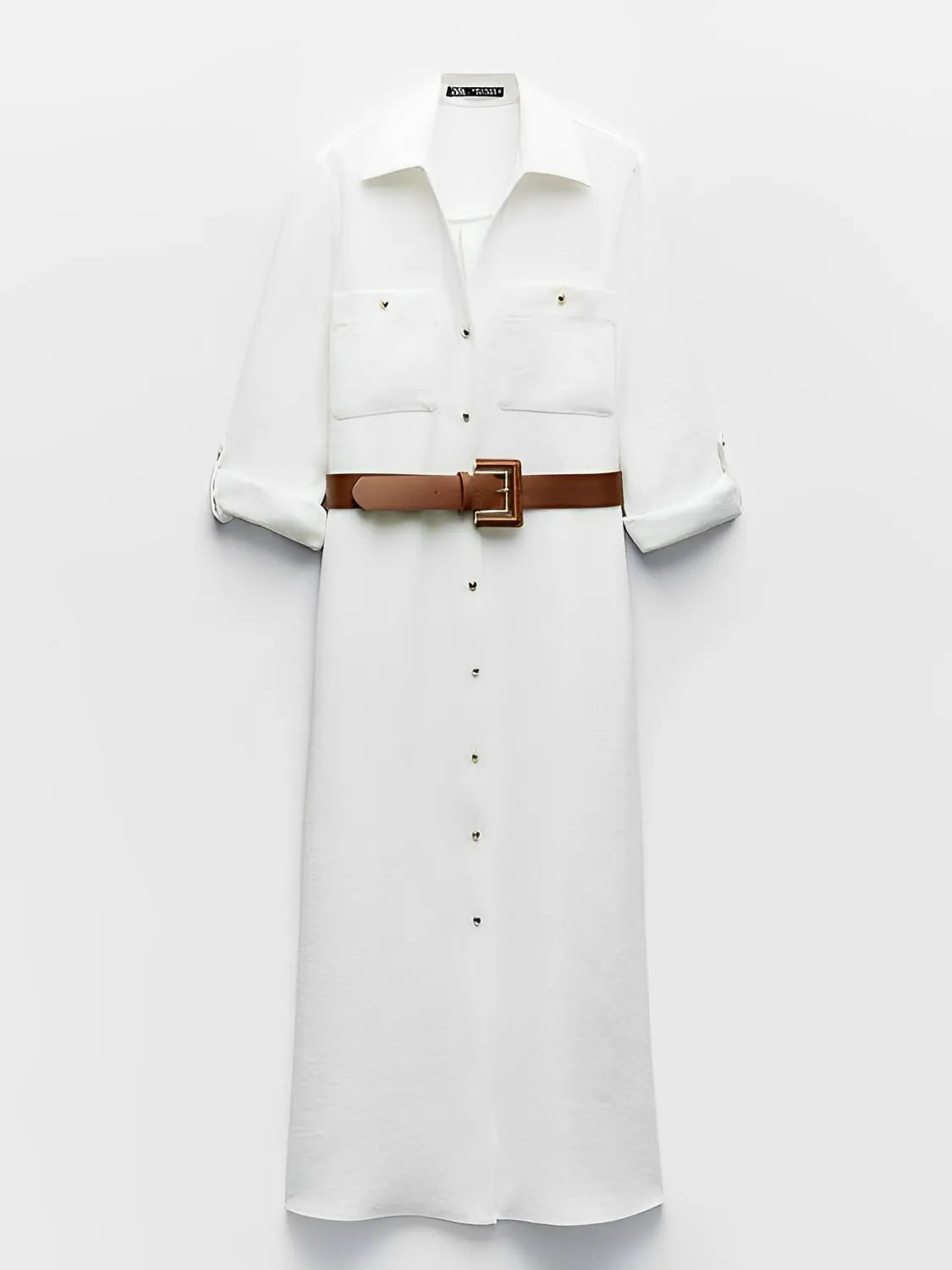 Vestido Chemise com Decote em V e Abertura Frontal em Botões – Alexandra [FRETE FULL]
