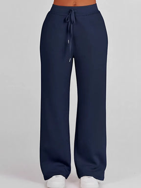 Conjunto Feminino com Suéter Gola Alta Ajustável e Calça Cintura Média com Ajuste de Cordão - Alessandra [FRETE FULL]