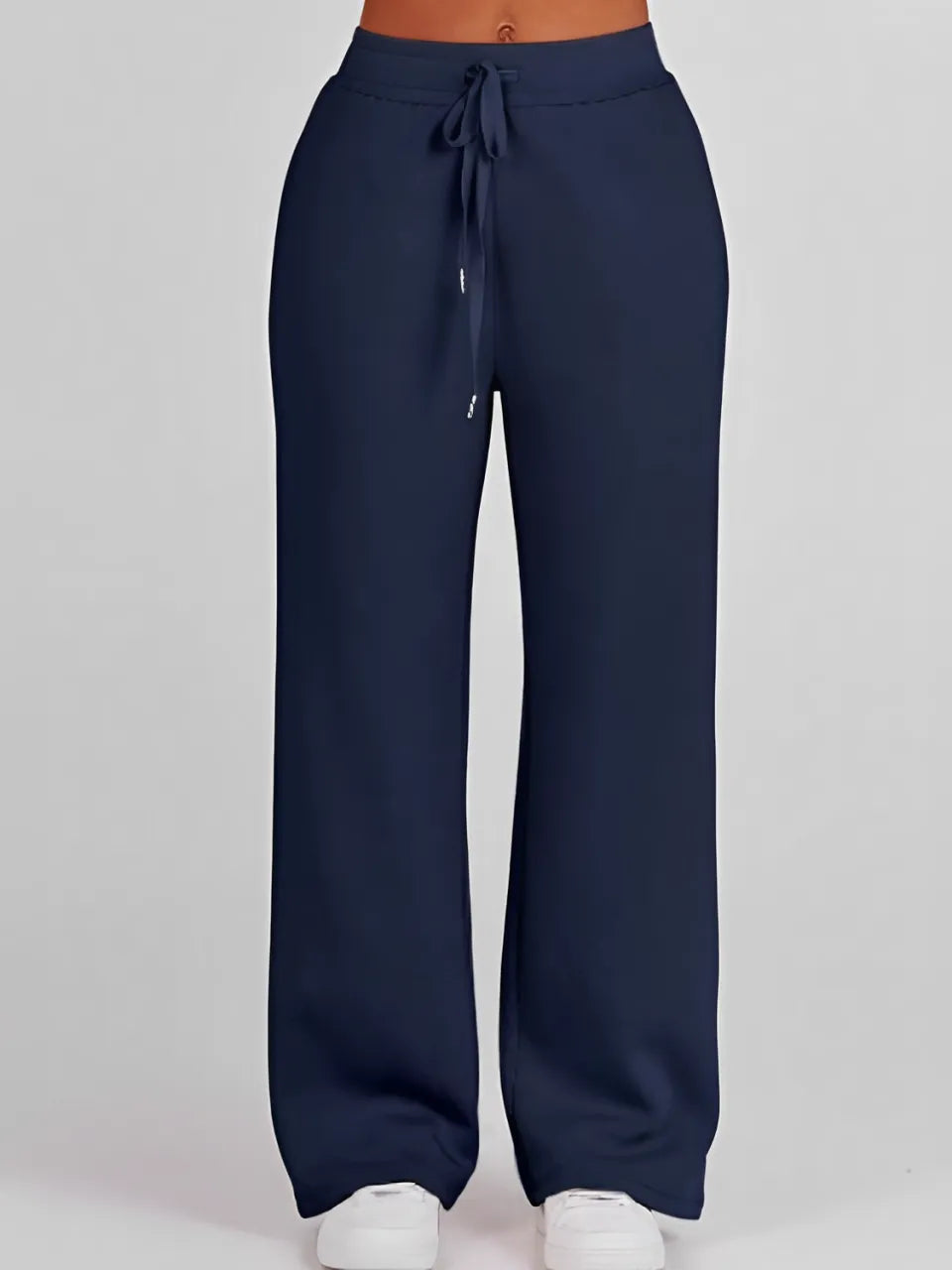 Conjunto Feminino com Suéter Gola Alta Ajustável e Calça Cintura Média com Ajuste de Cordão - Alessandra [FRETE FULL]
