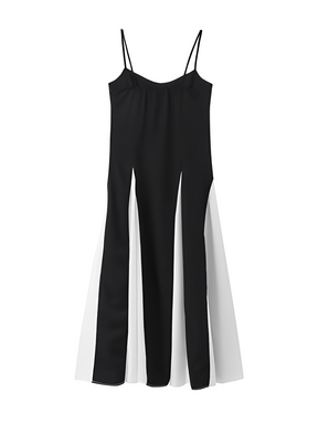 Vestido Longo com Decote Coração Alças Finas e Corpete Ajustado – Celine