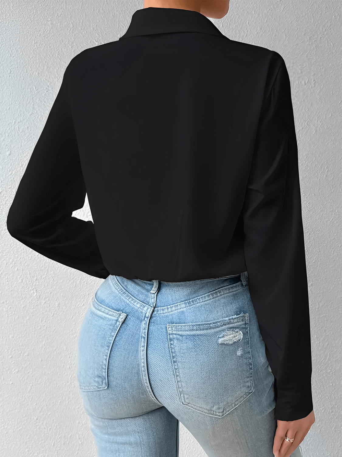 Camisa Body Alfaiataria com Punhos Estruturados – Mercedes