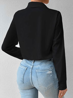 Camisa Body Alfaiataria com Punhos Estruturados – Mercedes