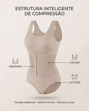 Body Modelador Feminino  Levanta Bumbum de Alta Compressão – Madalena